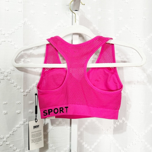 👀 439. DKNY Women's Performance Classic Seamless Support Yoga Running Bra NWT - Picture 3 of 9
